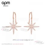 AAA Fake APM Monaco Meteor Rose Gold Diamond Earrings